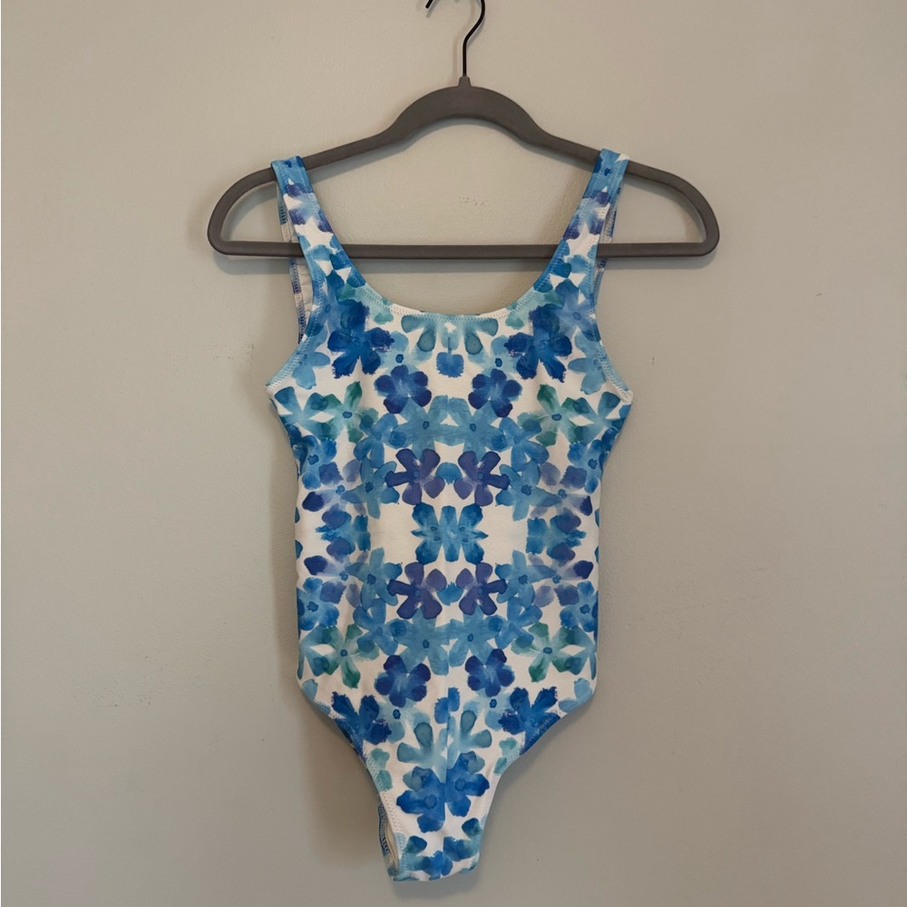 Yumiko Blue & Teal Floral Bodysuit